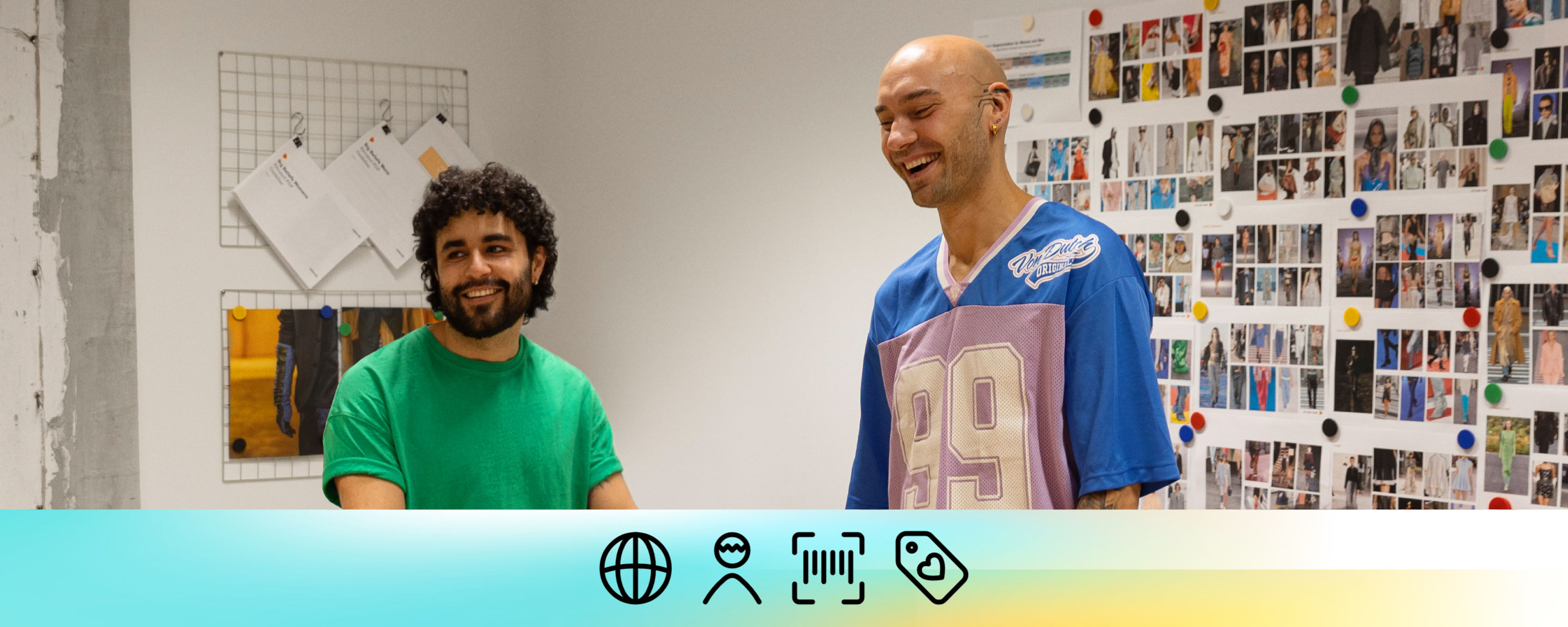 Two Zalando employees in a meeting room