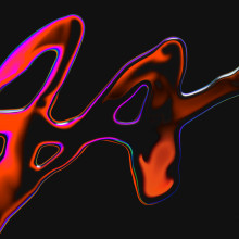 The letters AAA in liquid dark red on black background