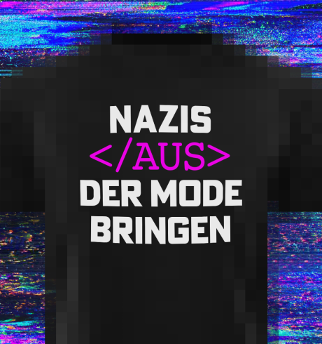 T-Shirt mit Aufdruck “Nazis aus der Mode bringen”