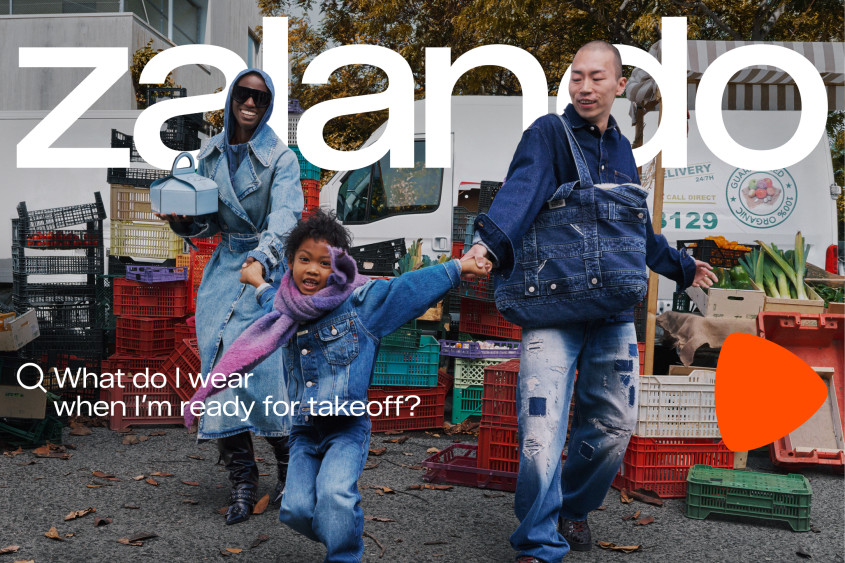A family wearing denim for our Autumn Winter Campaign