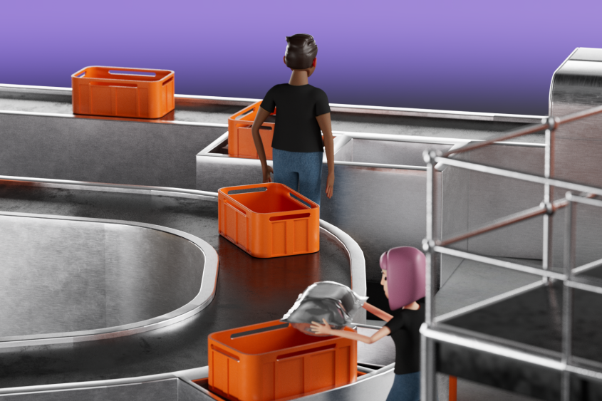AR visualized logistics station