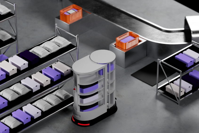 AR visualized logistics station