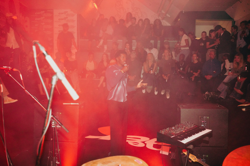 A DJ Playing at a branded ‘The Corner’ deck at the event in Sweden