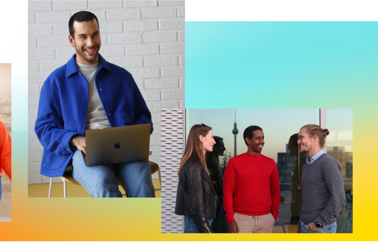 Header image of Zalando's D&amp;I Report 2022: A collage of photos of Zalando employees