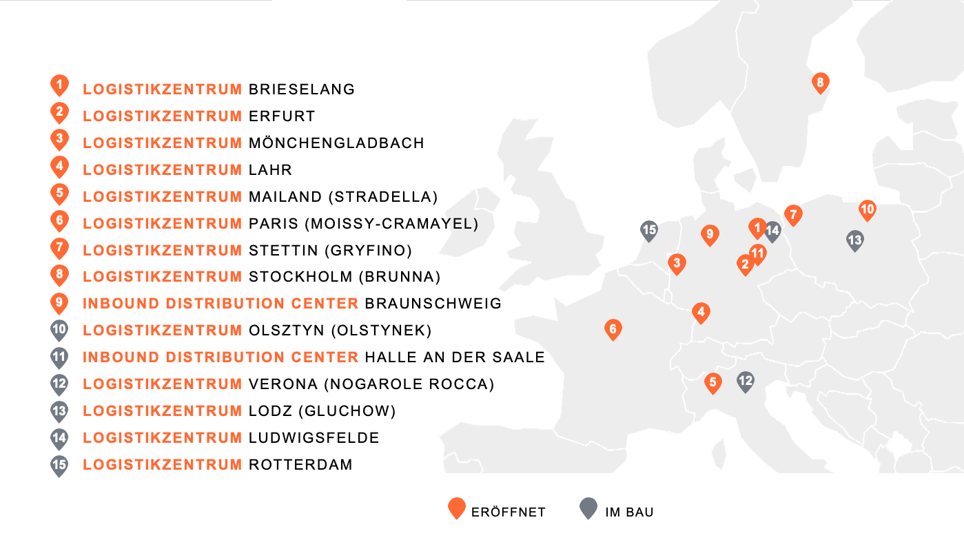 Zalando SE_Internationale_Logistikstandorte_Oktober2019 Zalando SE_Internationale_Logistikstandorte_Oktober2019