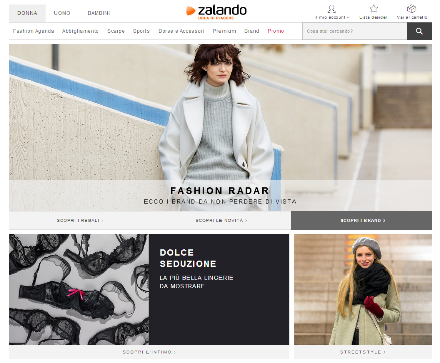 Zalando.it - Nuova home page