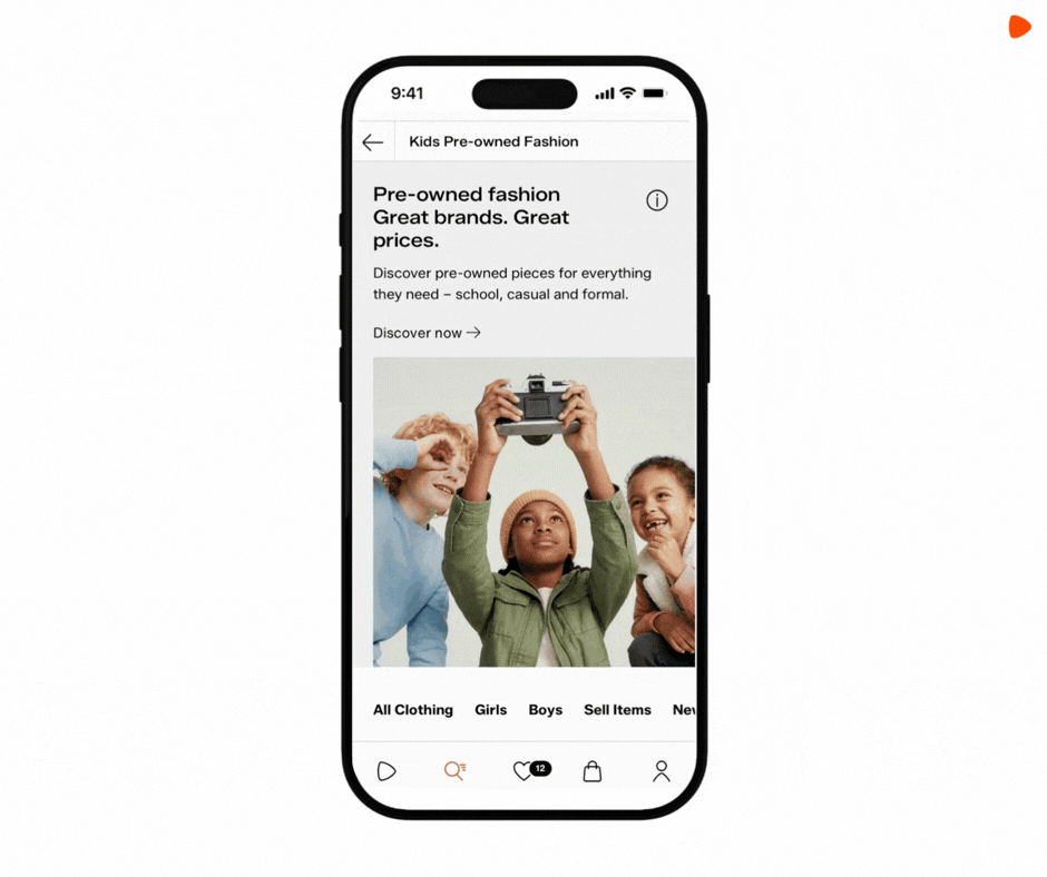 Screenrecording of the new website