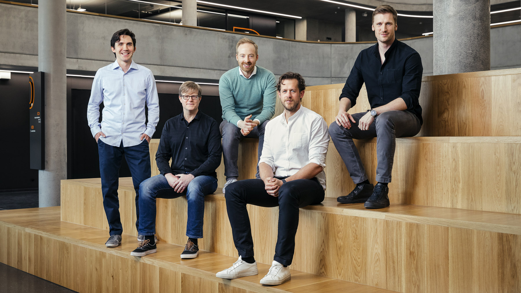 Zalando SE 2019 Vorstand (vlnr): David Schröder, Jim Freeman, Rubin Ritter, Robert Gentz, David Schneider