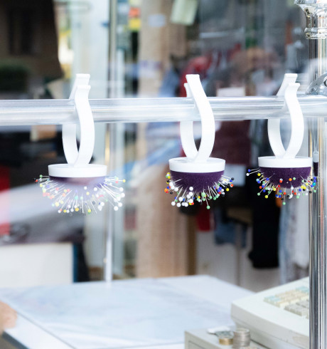 A tape measure and needles