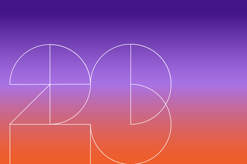 The number 23 on a purple red gradient