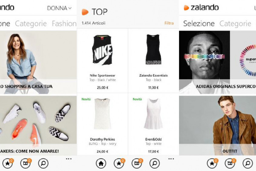 Zalando Zalando lancia l applicazione per Windows Phone in Italia