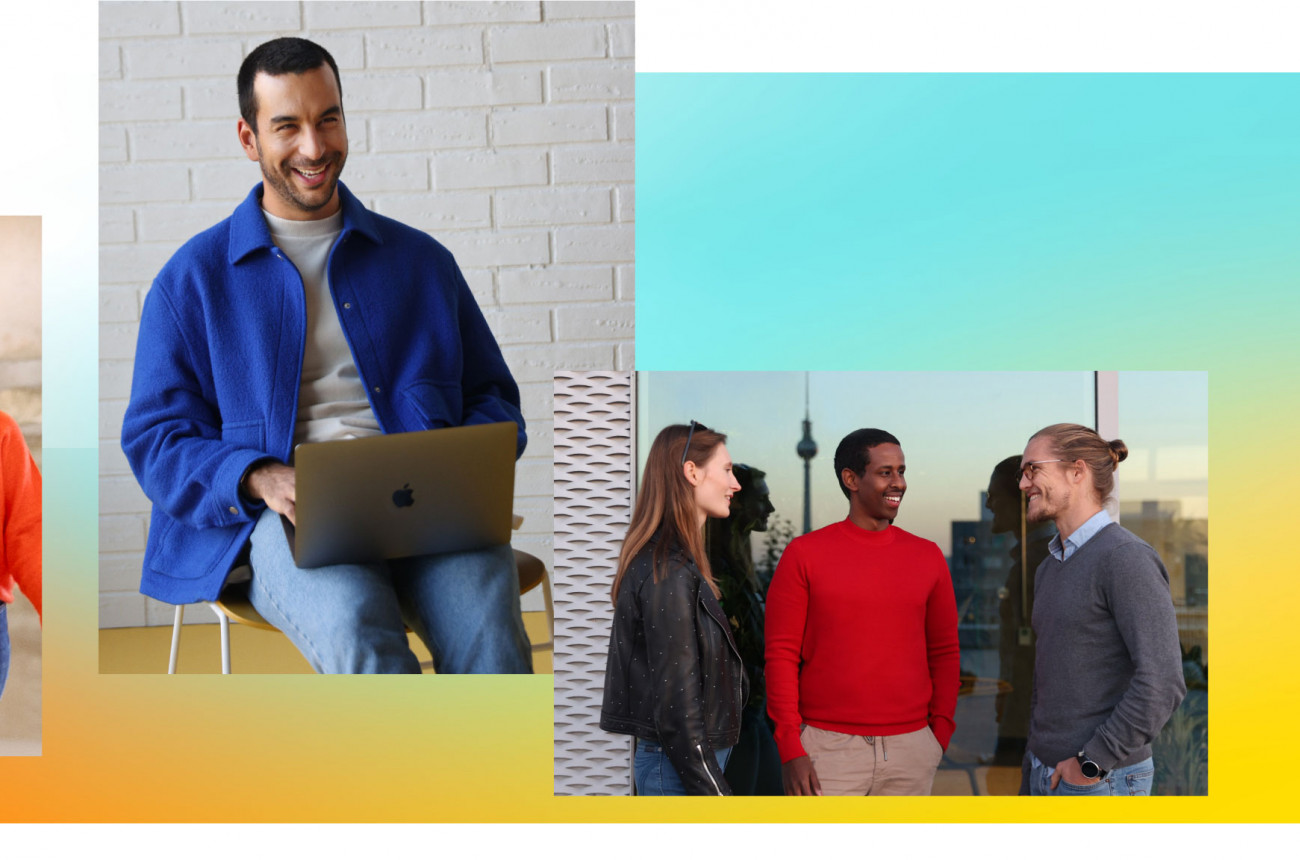 Header image of Zalando's D&amp;I Report 2022: A collage of photos of Zalando employees