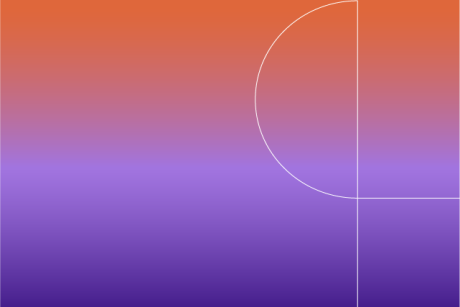 two abstract lines on a red purple gradient