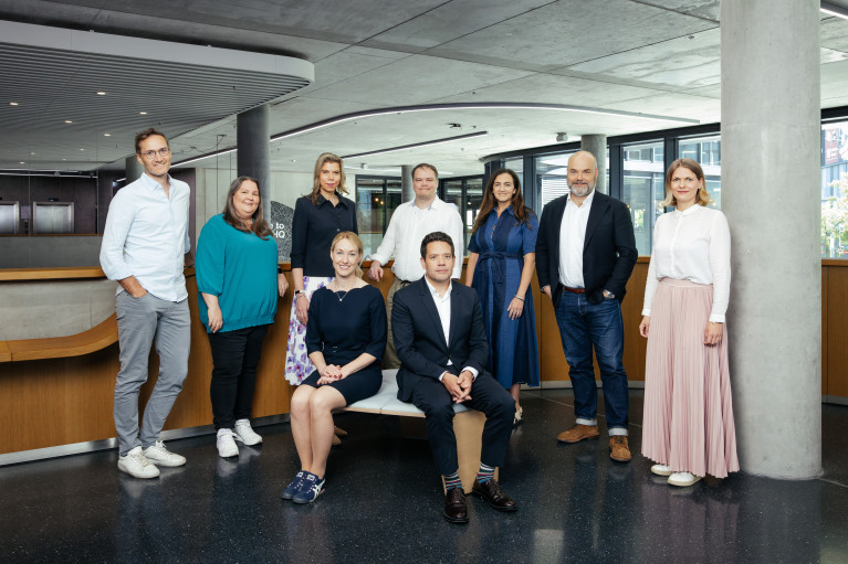 The Zalando Supervisory Board: Niklas Östberg, Anika Mangelmann, Mariella Röhm-Kottmann, Matti Ahtiainen, Jennifer Hyman, Anders Holch Povlsen, Jade Buddenberg (top left to right), Susanne Schröter-Crossan, Kelly Bennett (bottom left to right)