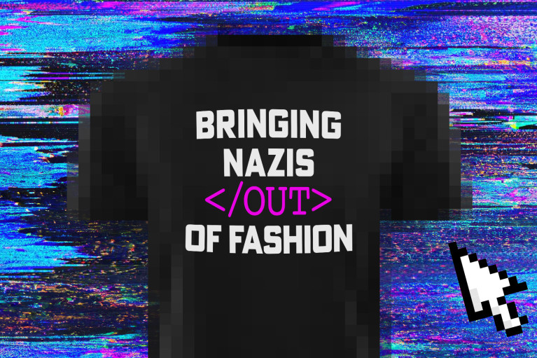T-Shirt with a print “Bringing Nazis out of Fashion”