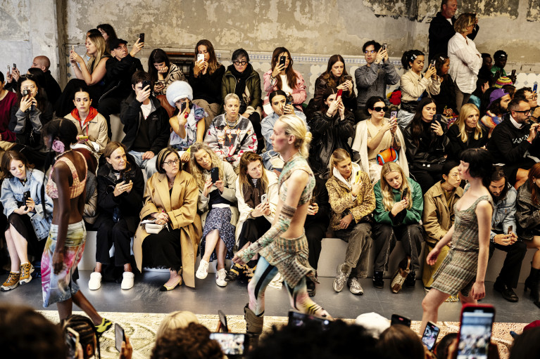 People at a fashion show in Copenhagen
