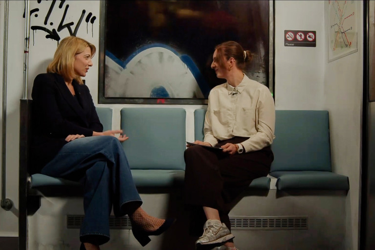 Nathalie Kempf, moderator, talks to Joanna Rogers, SVP Propositions and ZMS